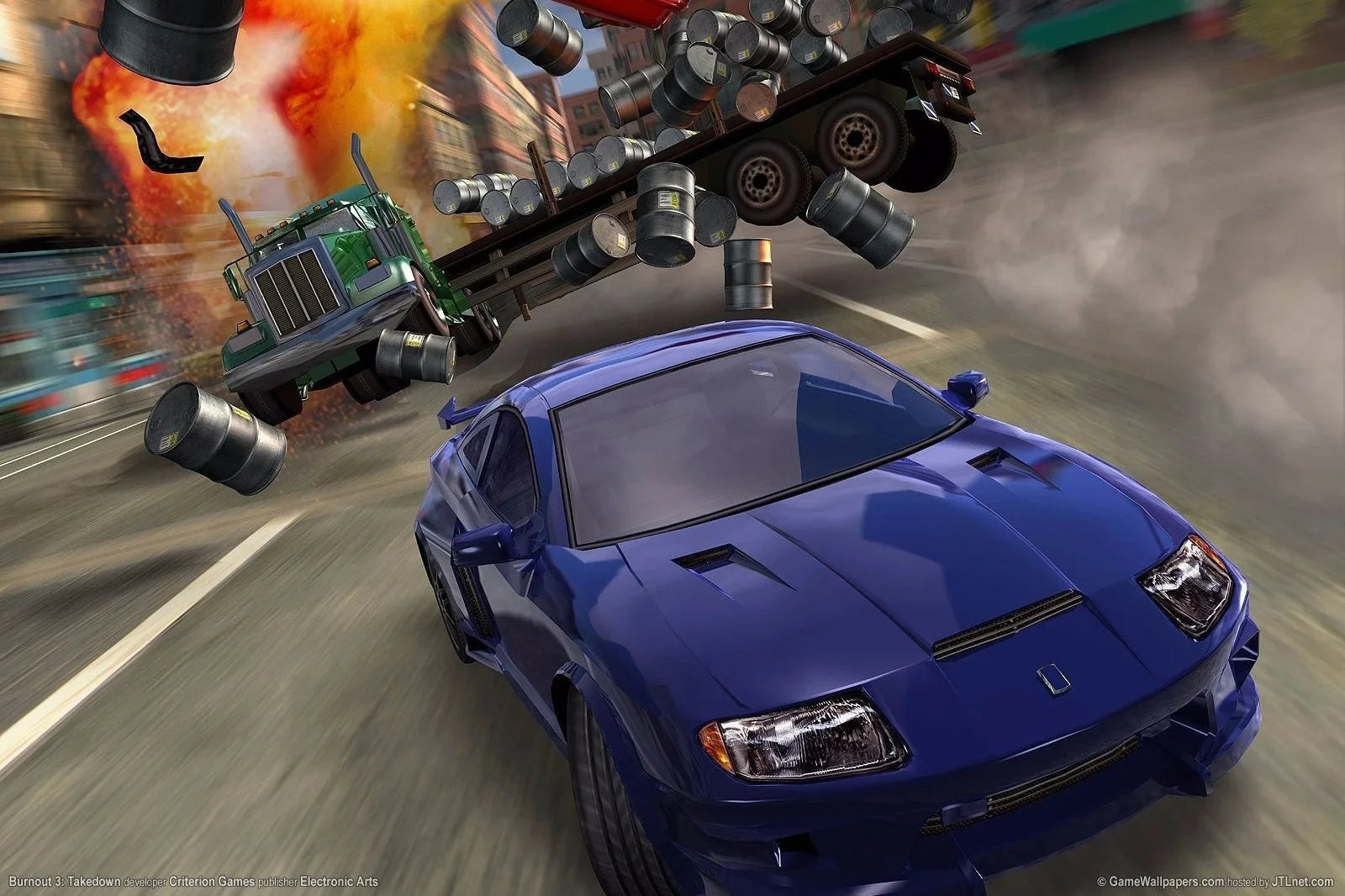 Burnout Revenge Greatest Hits for PlayStation 2 with high-speed racing and vehicular crash action gameplay 