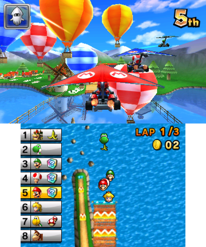 Mario Kart 7 gameplay for Nintendo 3DS (3DS) racing video game