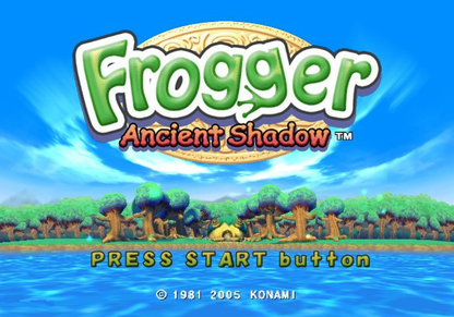 Frogger Ancient Shadow PS2 PlayStation 2 platformer action adventure game retro video game title screen