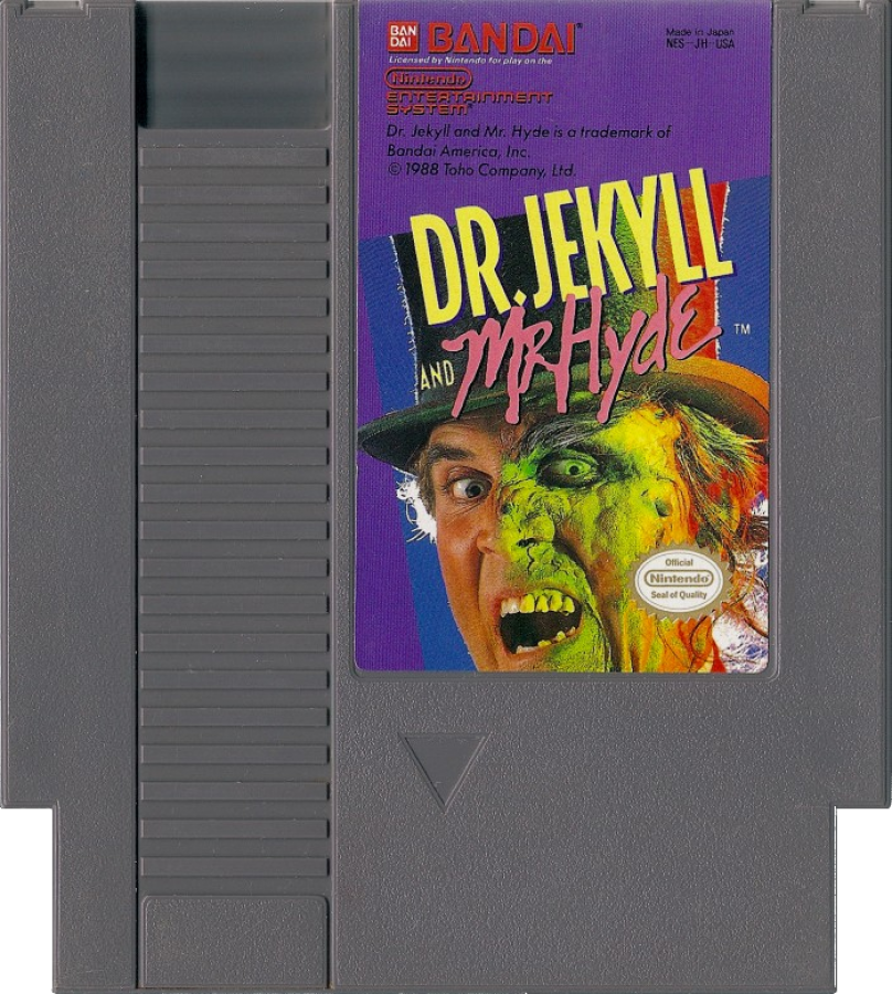 Dr Jekyll and Mr Hyde Complete in Box CIB Nintendo Entertainment System NES for retro video game enthusiasts featuring action adventure gameplay dual character mechanics Victorian era setting side scrolling challenges classic horror inspired adventure complete in box collectible gaming appeal cartridge