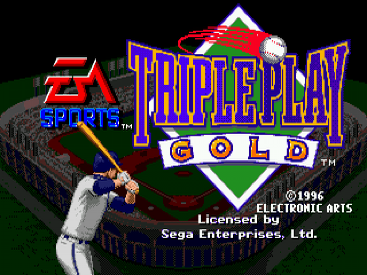 Triple Play Gold Edition title screen for Sega Genesis (GEN) video game