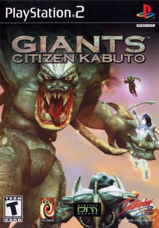 Giants: Citizen Kabuto cover art for PlayStation 2 (PS2) sci-fi action-adventure real-time strategy hybrid video game