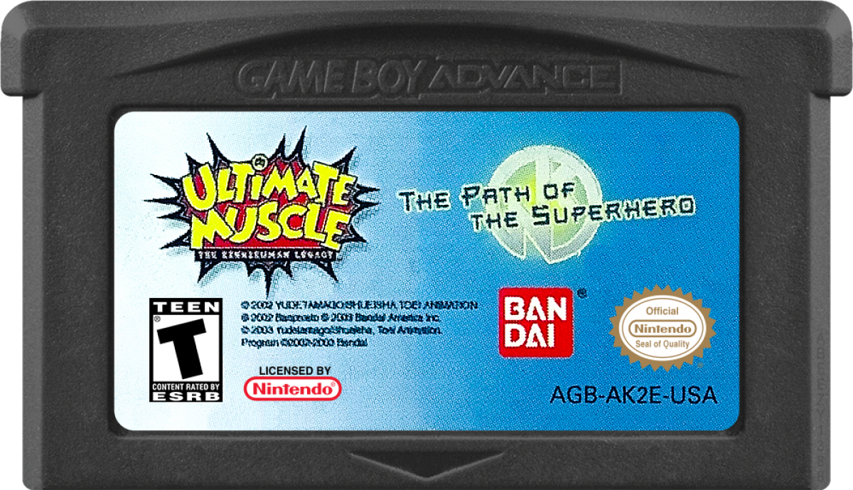 Ultimate Muscle: Path of the Superhero game cartridge for Game Boy Advance (GBA) video game