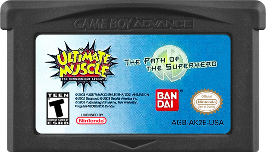 Ultimate Muscle: Path of the Superhero game cartridge for Game Boy Advance (GBA) video game