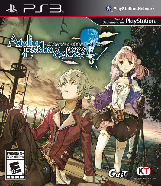 retro Atelier Escha and Logy Alchemists of the Dusk Sky PlayStation 3 PS3 cover art collectible JRPG anime fantasy game authentic classic gaming cover art 