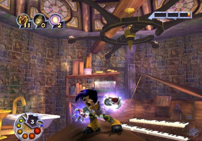 Vexx Nintendo GameCube GC for retro video game enthusiasts featuring 3D action platforming gameplay expansive world exploration acrobatic movement challenging collectibles fantasy adventure environments combat driven progression and collectible gaming appeal gameplay 