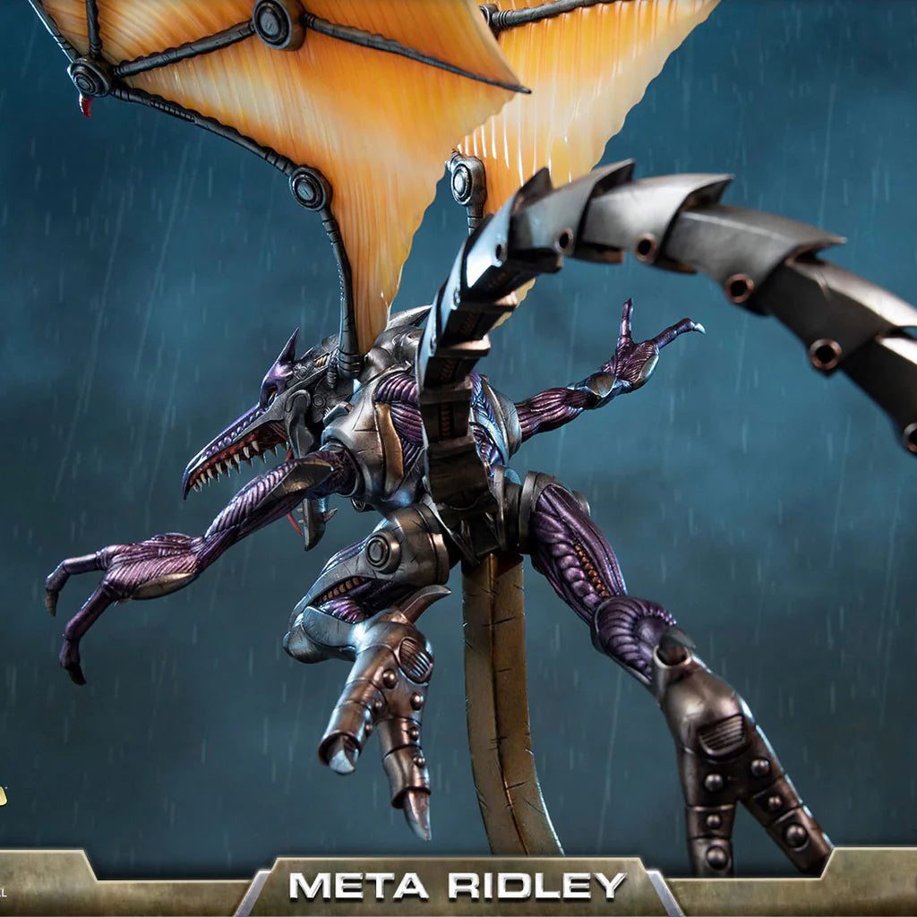 Meta Ridley 37" Premium Resin Statue – Figure. Back view of figure