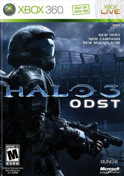 Halo 3: ODST cover art for Xbox 360 (X360) sci-fi first-person shooter video game