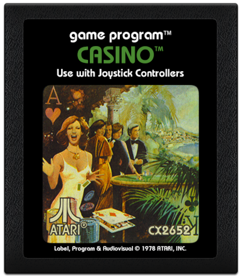Casino: cartridge art for Atari 2600 (2600) video game 