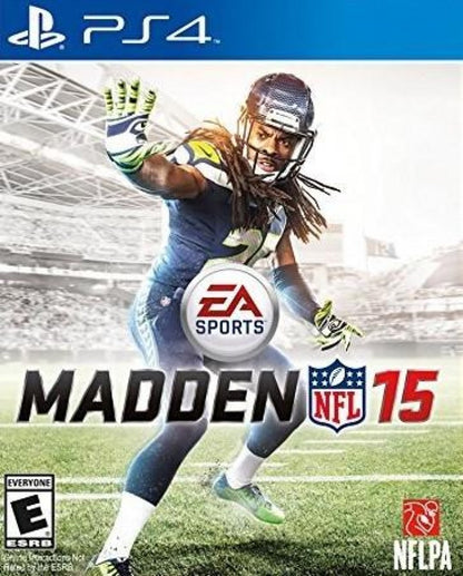 Madden NFL 15 – PlayStation 4 (PS4) video game cover art, American football sports game.