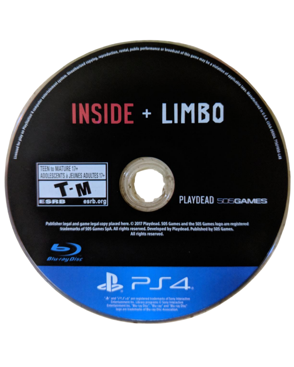 Inside Limbo Double Pack PS4 game featuring atmospheric puzzle platforming, dark minimalist art style, and critically acclaimed indie adventures disc