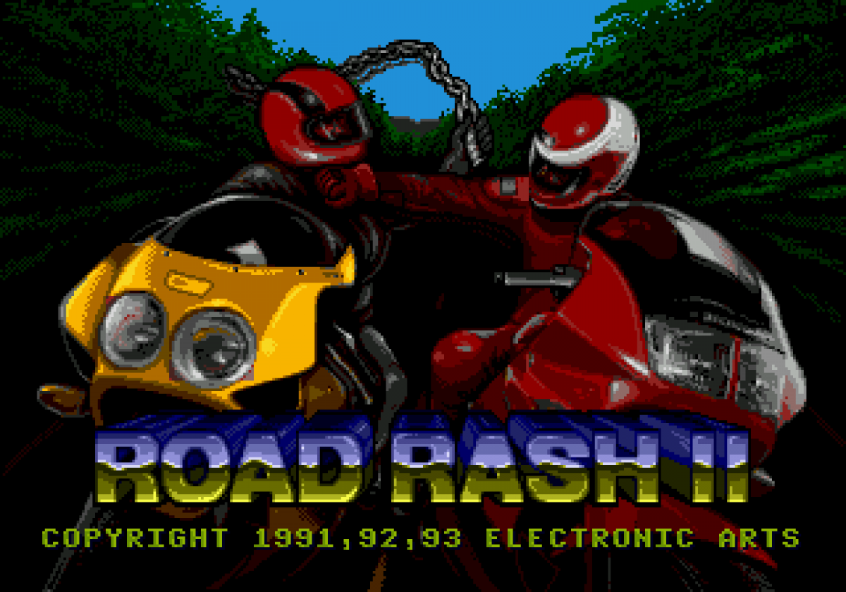 Road Rash II Sega Genesis game featuring high speed motorcycle racing, aggressive combat mechanics, and classic arcade style gameplay gameplay