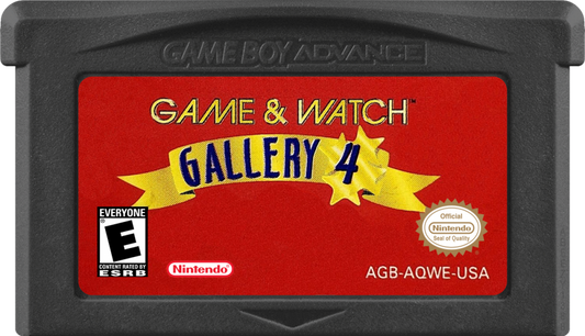 Game and Watch Gallery 4 game cartridge for Game Boy Advance GBA video game
