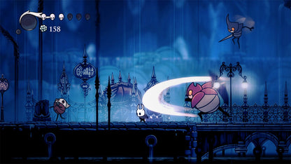 Hollow Knight Nintendo Switch NS for action adventure Metroidvania video game fans featuring challenging platforming atmospheric exploration hand drawn environments insect characters intense combat difficult bosses ability upgrades hidden areas and immersive fantasy storytelling collectible gaming appeal gameplay