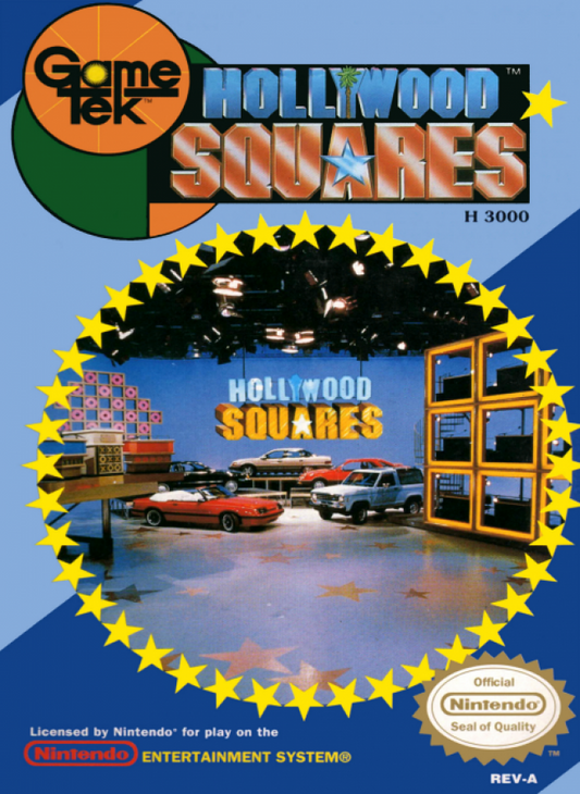 Hollywood Squares cover art for Nintendo Entertainment System (NES) retro video game