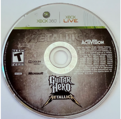 Guitar Hero: Metallica disc for Xbox 360 (X360) music rhythm video game