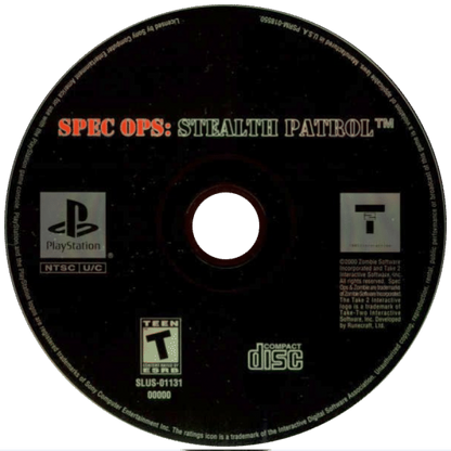 Spec Ops: Stealth Patrol disc for PlayStation 1 (PS1) tactical shooter video game