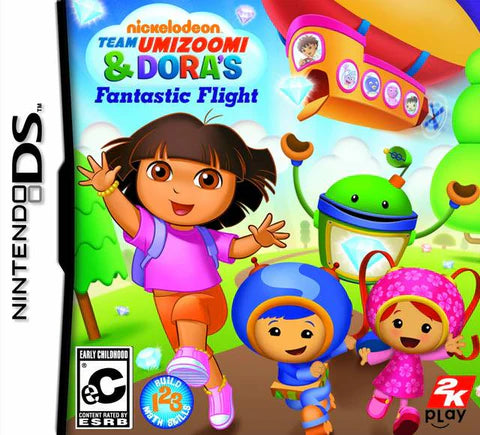 Dora & Team Umizoomis: Fantastic Flight cover art for Nintendo DS (DS) video game