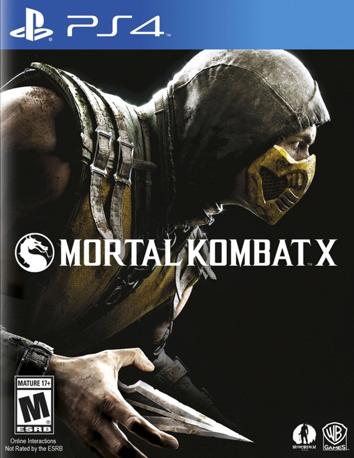 Mortal Kombat X – PlayStation 4 (PS4) video game cover art, fighting game with intense brutal combat and iconic characters
