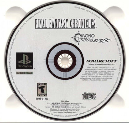 Final Fantasy Chronicles retro fantasy role-playing RPG game for PlayStation 1 (PS1) disc