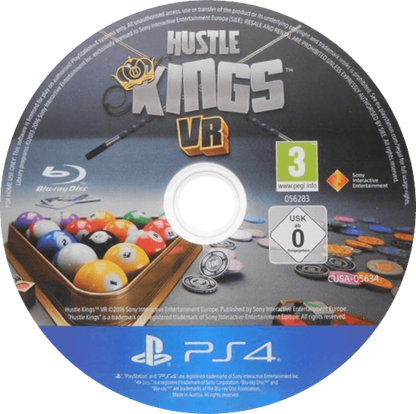 Hustle Kings VR [PAL Import] – PlayStation 4 (PS4) video game disc, virtual reality pool and billiards simulation title for PS4