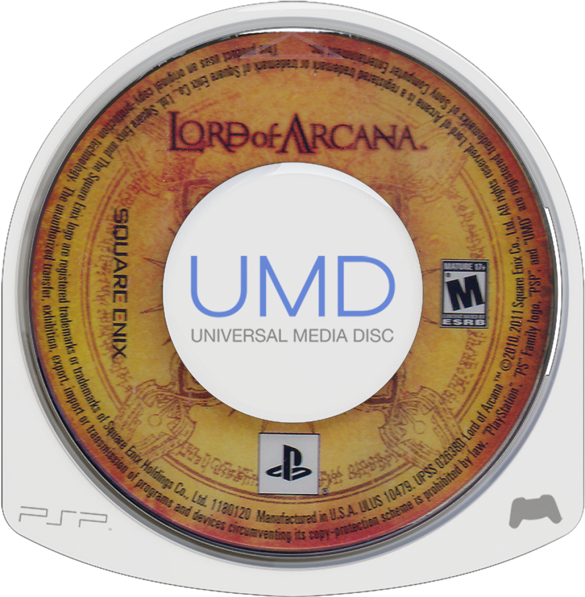 Lord of Arcana disc for PlayStation Portable (PSP) action role-playing game