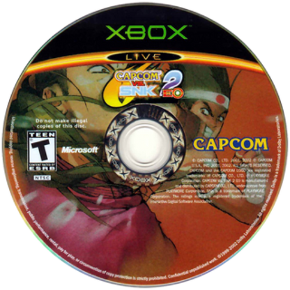 Capcom vs. SNK 2: E.O.: Millionaire Fighting 2001 disc art for Xbox (XBOX) video game