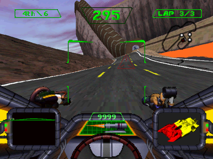 Crash ’n Burn gameplay for Panasonic 3DO (3DO) futuristic vehicular combat racing video game