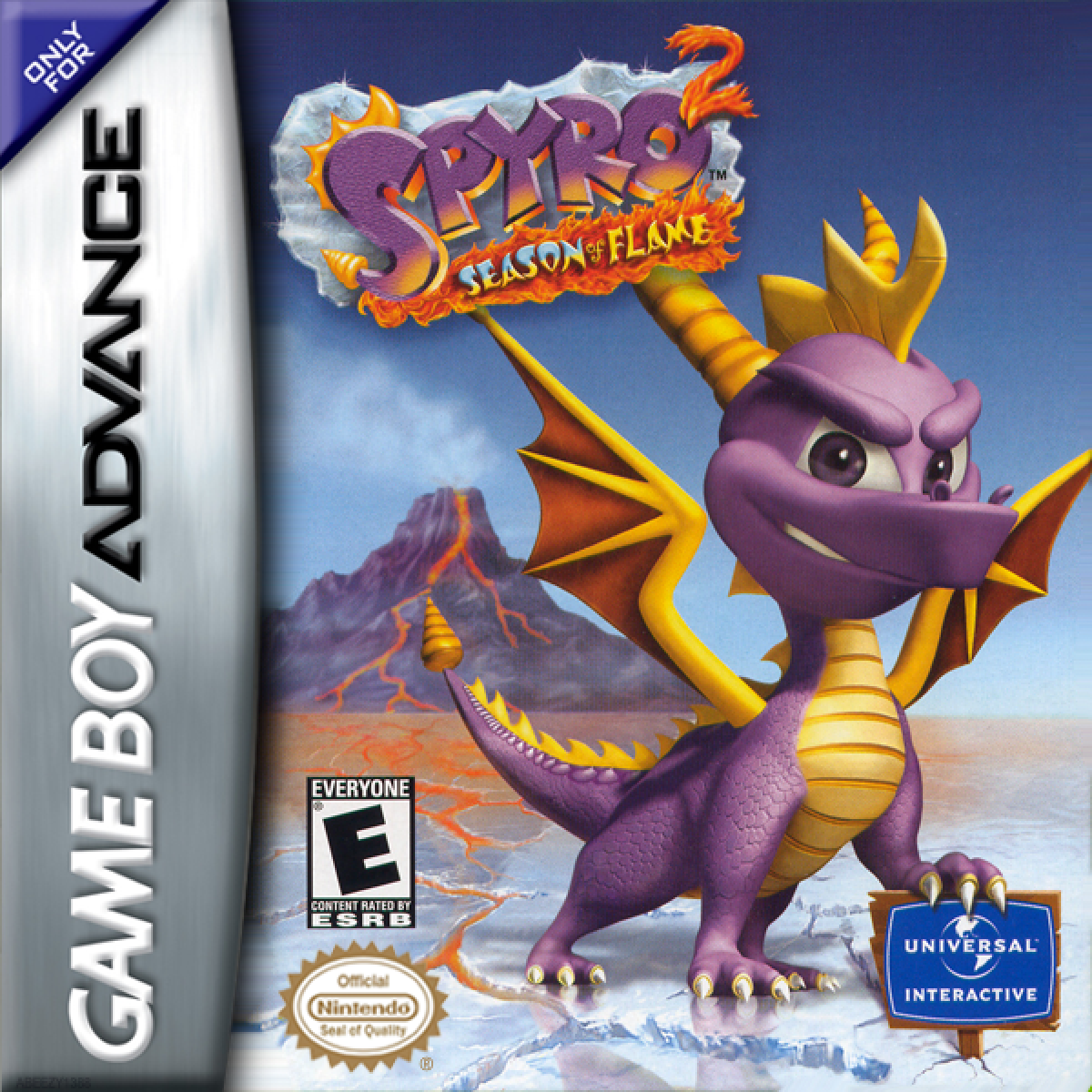 Spyro 2 Season of Flame – Game Boy Advance (GBA) Front Cover Art