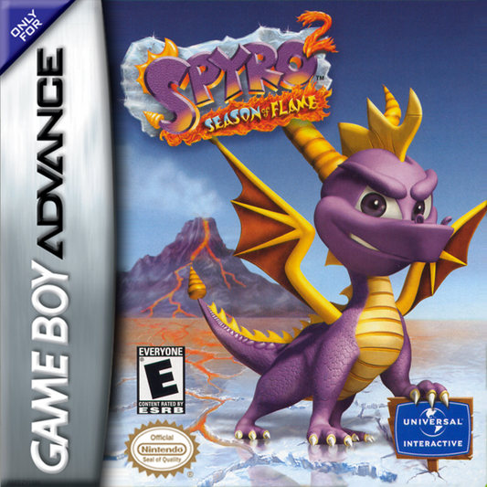 Spyro 2 Season of Flame – Game Boy Advance (GBA) Front Cover Art