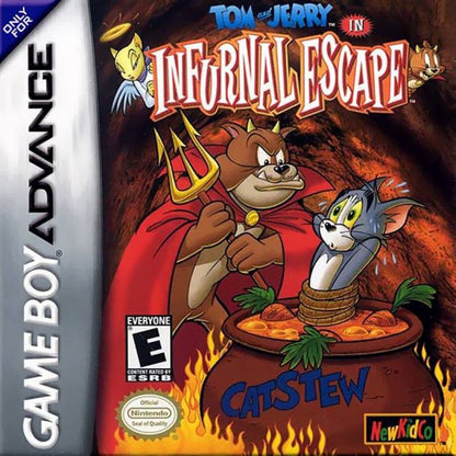 Tom and Jerry in Infurnal Escape cover art for Game Boy Advance (GBA) video game