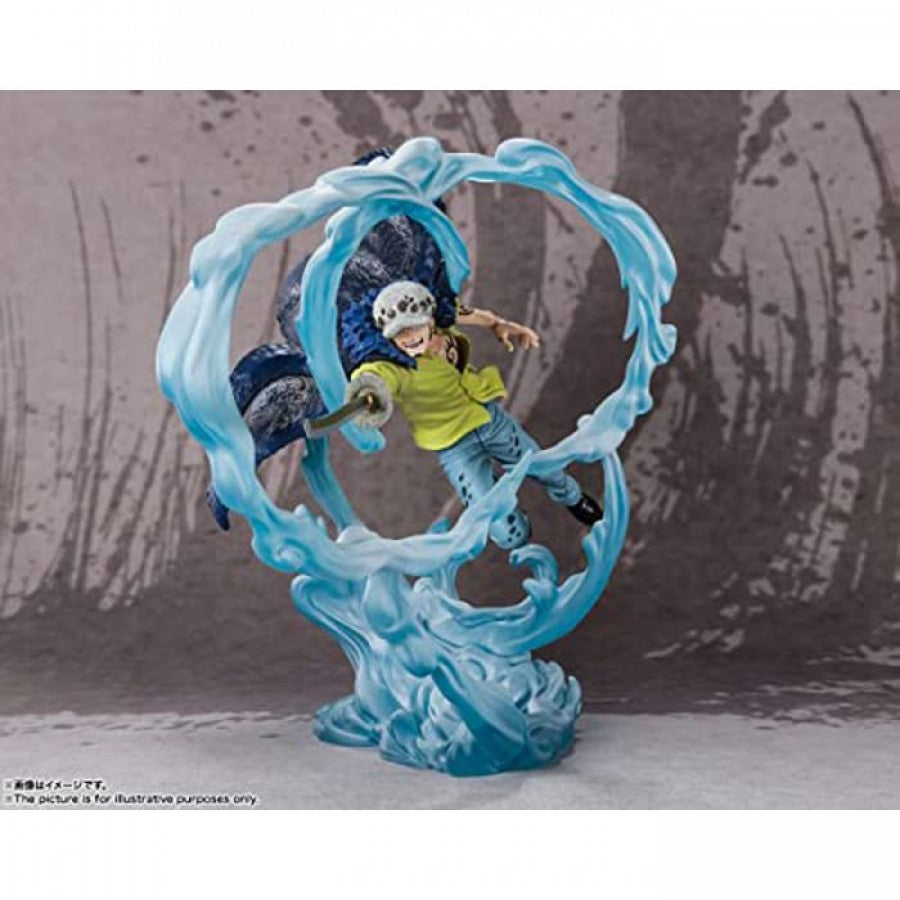 Trafalgar Law Battle of Monsters on Onigashima 10 Inch Figure collectible One Piece character figure featuring Trafalgar Law detailed Wano arc inspired design dynamic battle pose signature sword and costume sculpted details 10 inch display size and anime collectible merchandise appeal