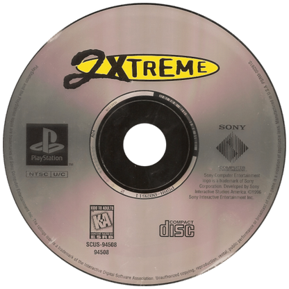 2Xtreme disc for PlayStation 1 (PS1) retro extreme sports video game