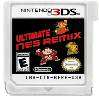 Ultimate NES Remix cartridge art for Nintendo 3DS (3DS) video game