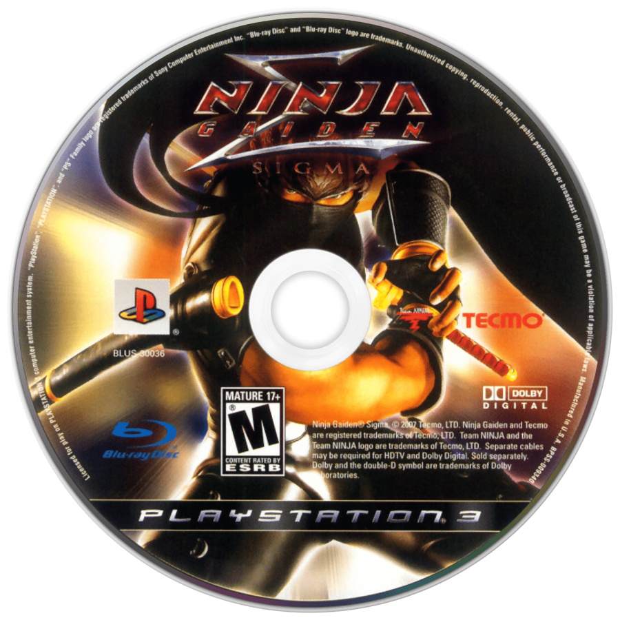 Ninja Gaiden Sigma PlayStation 3 action hack and slash video game intense combat remastered version disc
