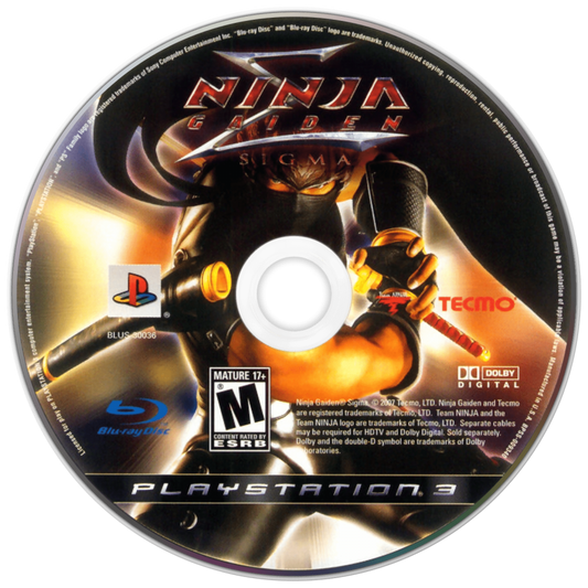 Ninja Gaiden Sigma PlayStation 3 action hack and slash video game intense combat remastered version disc
