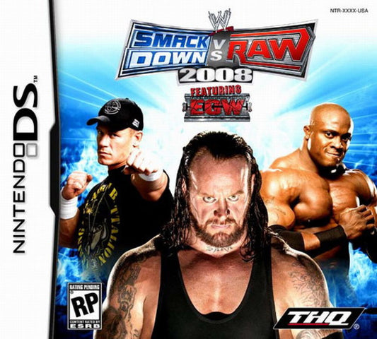 WWE Smackdown vs. Raw 2008 cover art for Nintendo DS (DS) video game