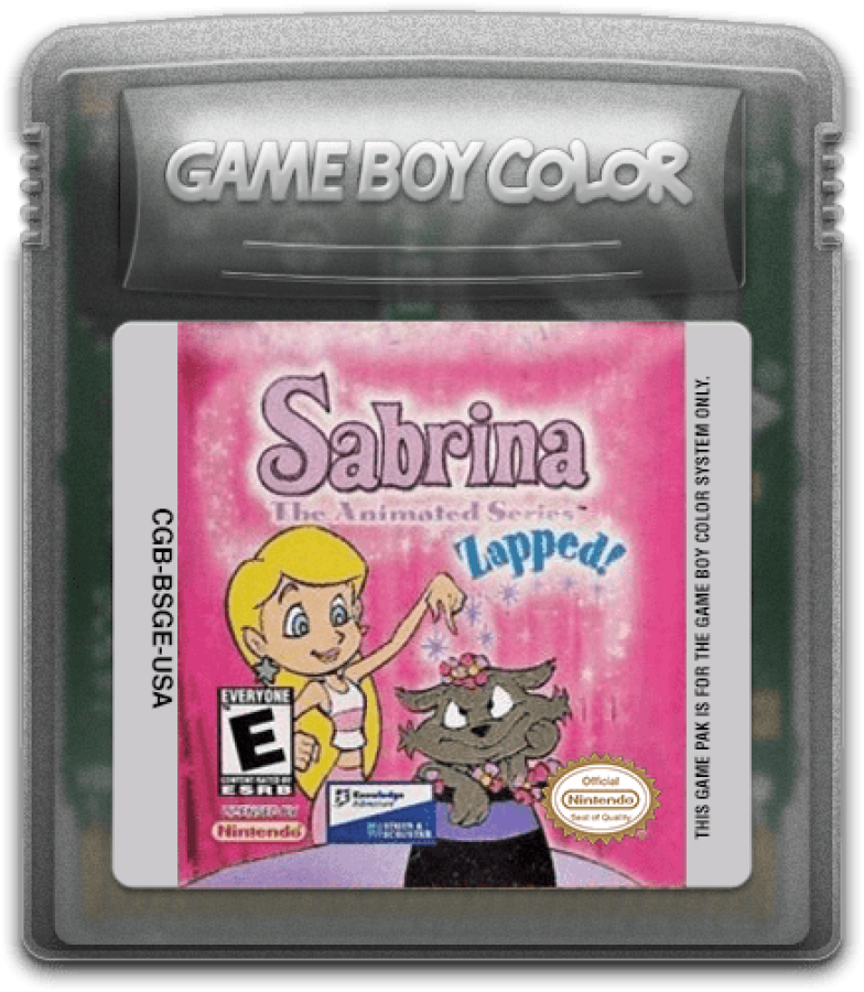 Sabrina The Animated Series: Zapped Nintendo Game Boy Color GBC for action adventure retro video game fans featuring magical spells fantasy exploration platforming challenges cartoon inspired gameplay whimsical environments classic handheld gaming collectible gaming appeal cartridge