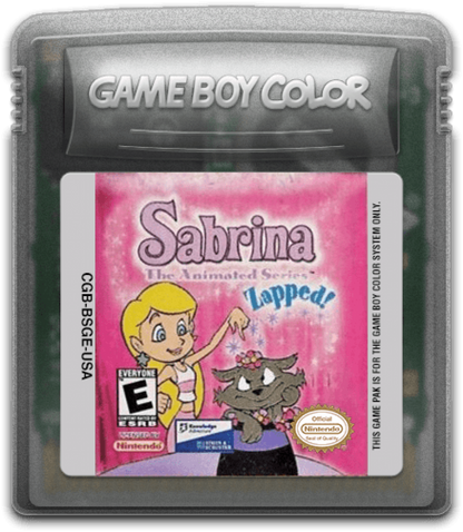 Sabrina The Animated Series: Zapped Nintendo Game Boy Color GBC for action adventure retro video game fans featuring magical spells fantasy exploration platforming challenges cartoon inspired gameplay whimsical environments classic handheld gaming collectible gaming appeal cartridge