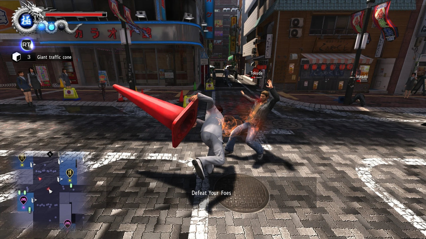 Yakuza 6: The Song of Life [Essence of Art Edition] for PlayStation 4 (PS4) at Gamers INC, featuring the final chapter of Kazuma Kiryu's legendary saga in the stunning Dragon Engine, complete with a commemorative hardcover art book and a gripping story of family and sacrifice in the streets of Kamurocho and Onomichi gameplay screenshot