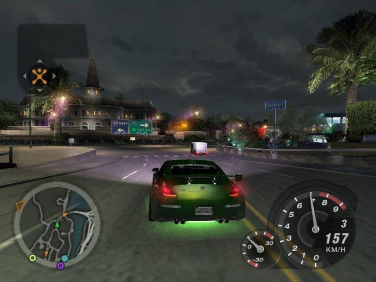 Need for Speed Underground 2 PS2 Sony PlayStation 2 street racing game open world driving tuner cars customization drift racing night city EA Black Box arcade racing multiplayer PlayStation 2 software video game title gameplay