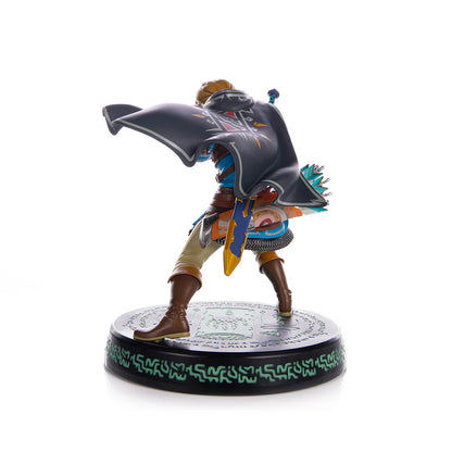 Tears of the Kingdom Link 9 inch statue by First 4 Figures detailed Legend of Zelda collectible featuring heroic pose intricate armor and premium display quality celebrating the Nintendo fantasy adventure franchise back view