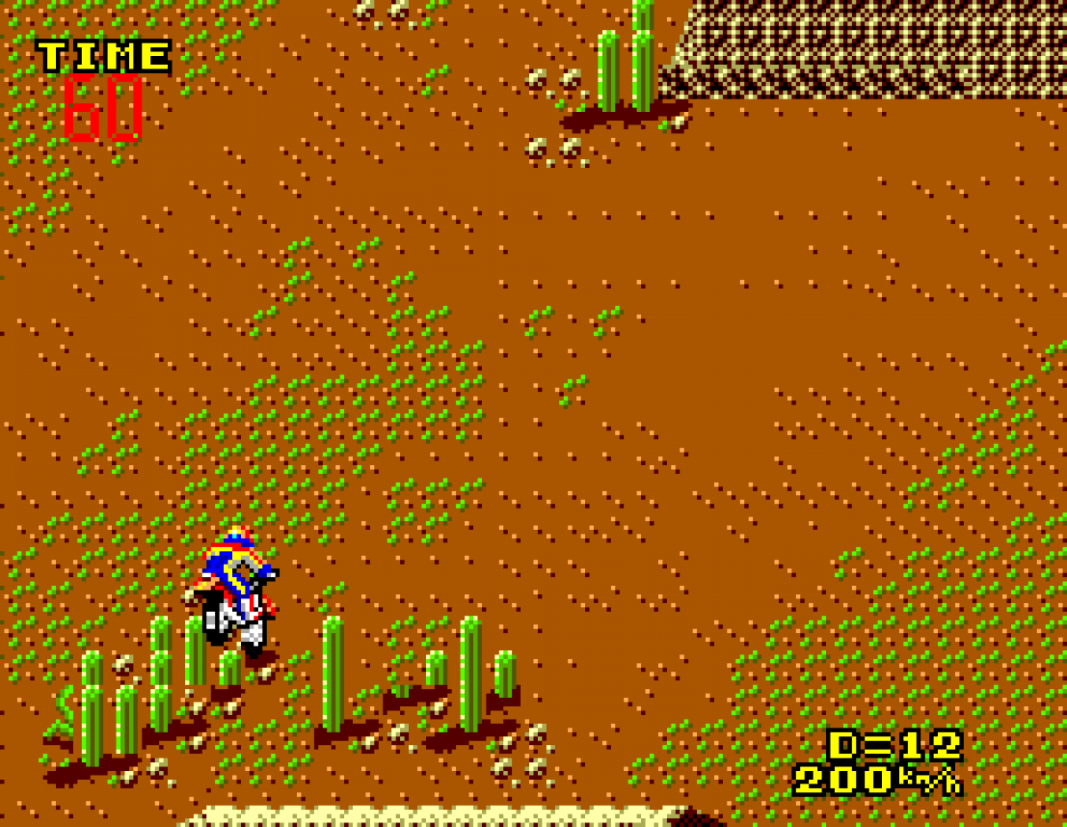 Enduro Racer – Sega Master System (SMS) gameplay for motorcycle racing video game