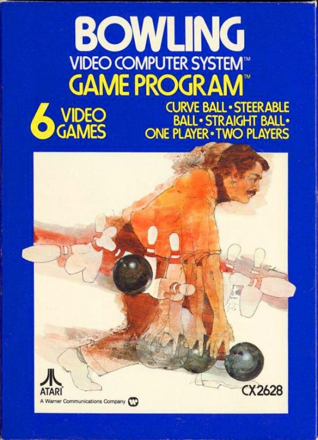 Bowling: Text Label - Blue cover art for Atari 2600 (2600) video game