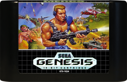 Mercs Sega Genesis retro video game run and gun shooter cartridge (1991)