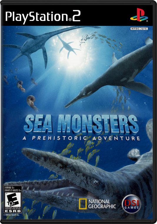 Sea Monsters A Prehistoric Adventure PlayStation 2 PS2 retro video game educational adventure cover art (2007)