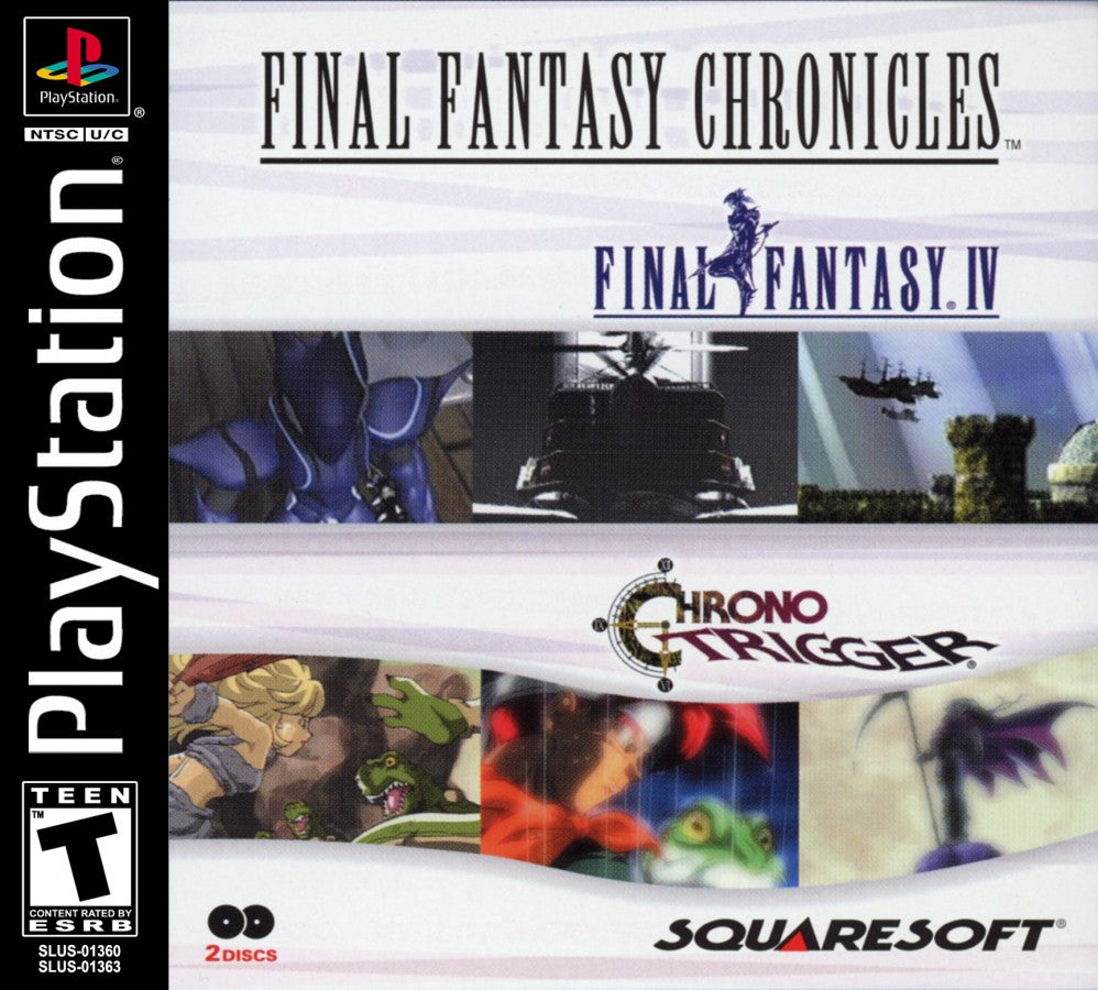 Final Fantasy Chronicles retro fantasy role-playing RPG game for PlayStation 1 (PS1) cover art