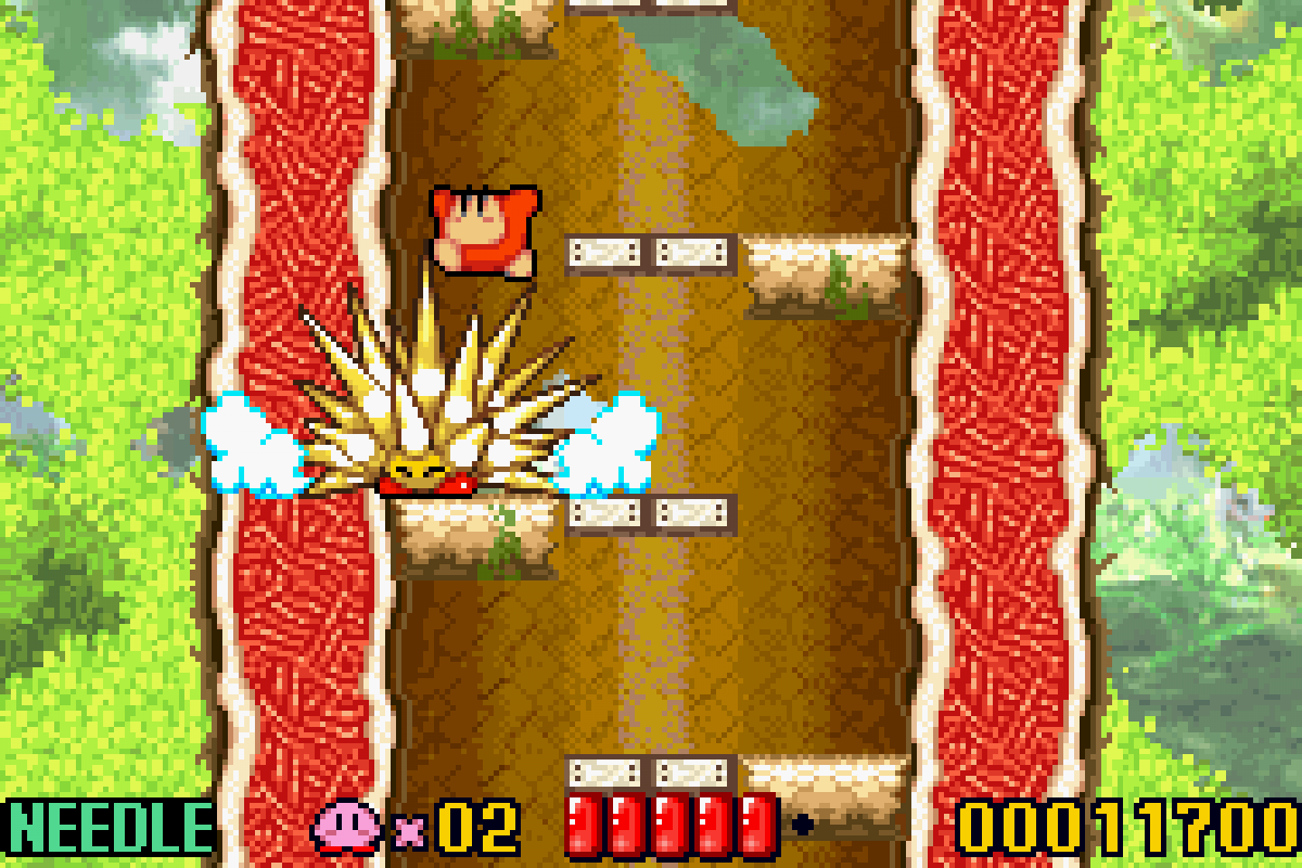 Kirby: Nightmare in Dreamland gameplay for Game Boy Advance game only featuring classic side-scrolling platformer action and colorful Kirby gameplay  
