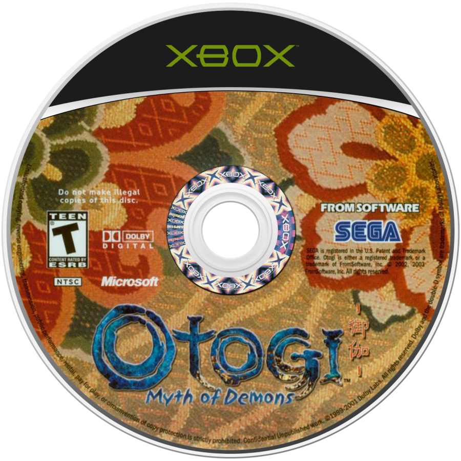 Otogi Myth of Demons Xbox action adventure video game featuring Raikou fast-paced sword combat supernatural enemies powerful attacks dark fantasy environments intense battles destructive gameplay and classic original Xbox gaming collectible retro gaming appeal game disc