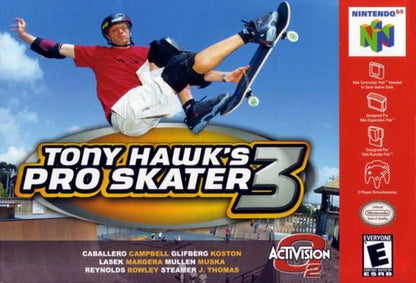 Tony Hawk's Pro Skater 3 cover art for Nintendo 64 (N64) video game